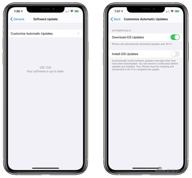 如何打开iOS 13.6测试版2的新自定义自动更新开关?